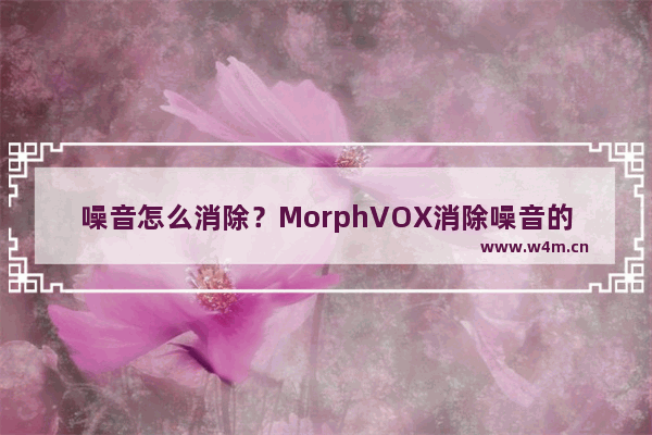 噪音怎么消除？MorphVOX消除噪音的方法