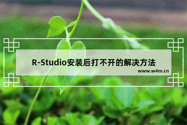 R-Studio安装后打不开的解决方法