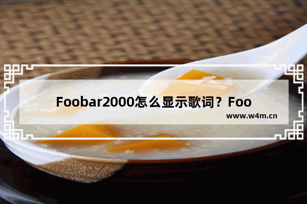 Foobar2000怎么显示歌词？Foobar2000显示歌词的方法