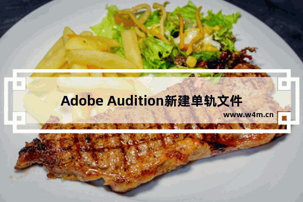 Adobe Audition新建单轨文件的方法