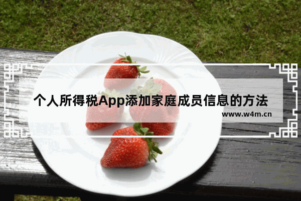 个人所得税App添加家庭成员信息的方法