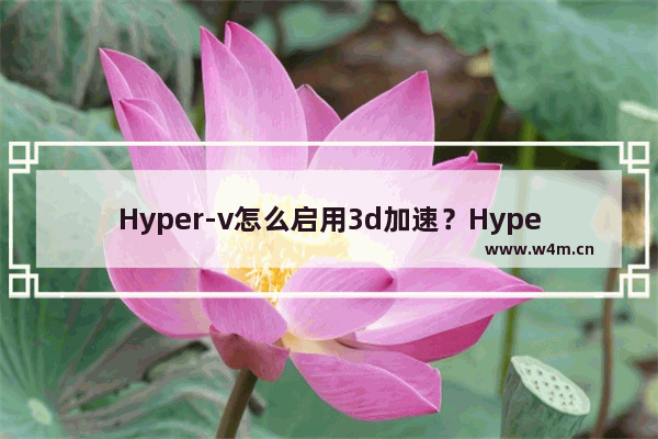 Hyper-v怎么启用3d加速？Hyper-v启用3d加速的技巧