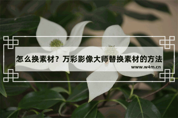 怎么换素材？万彩影像大师替换素材的方法