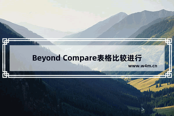 Beyond Compare表格比较进行数据排序的技巧