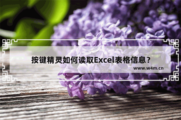 按键精灵如何读取Excel表格信息？