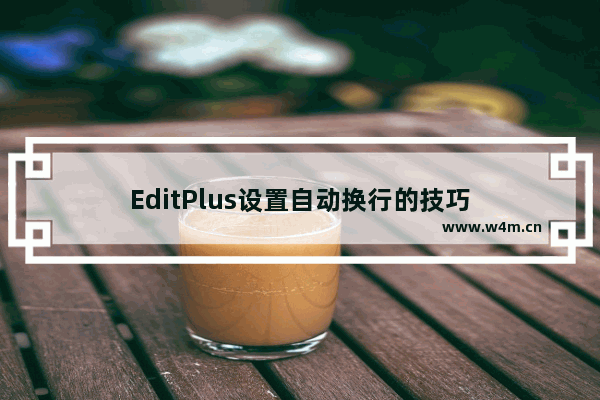 EditPlus设置自动换行的技巧