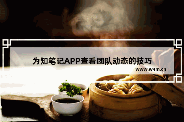 为知笔记APP查看团队动态的技巧