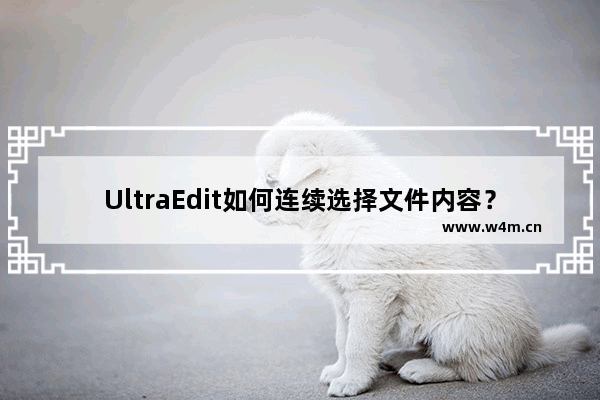 UltraEdit如何连续选择文件内容？