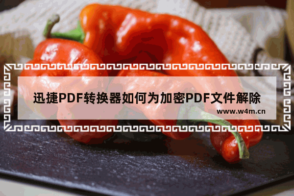 迅捷PDF转换器如何为加密PDF文件解除密码？