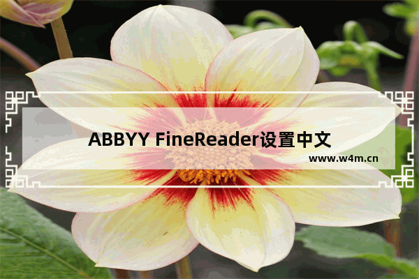 ABBYY FineReader设置中文的方法