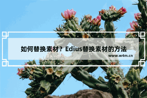 如何替换素材？Edius替换素材的方法