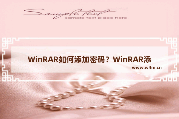 WinRAR如何添加密码？WinRAR添加管理密码的方法