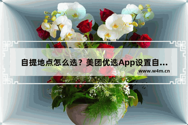 自提地点怎么选？美团优选App设置自提的方法