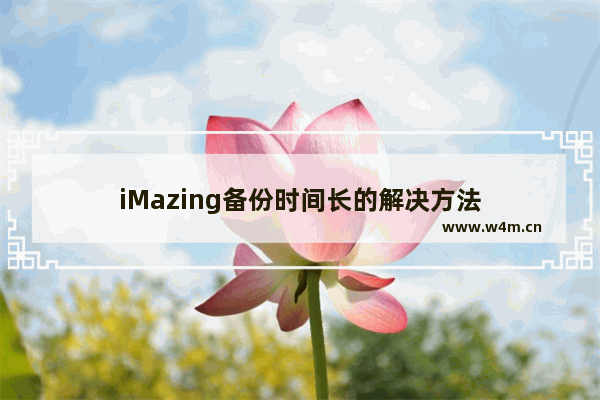 iMazing备份时间长的解决方法