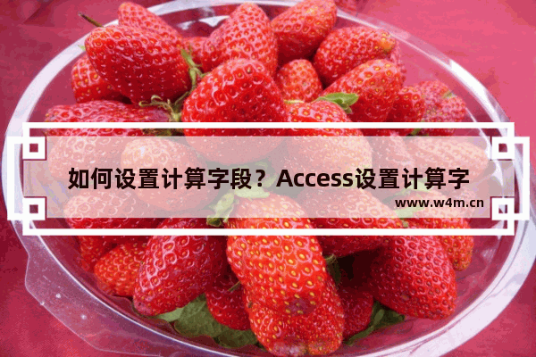 如何设置计算字段？Access设置计算字段的方法