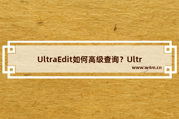 UltraEdit如何高级查询？UltraEdit高级查询的方法