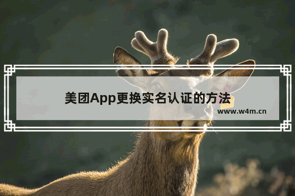 美团App更换实名认证的方法