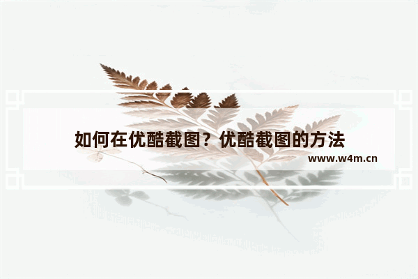 如何在优酷截图？优酷截图的方法