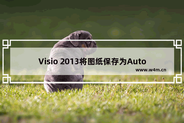 Visio 2013将图纸保存为AutoCAD绘图的方法