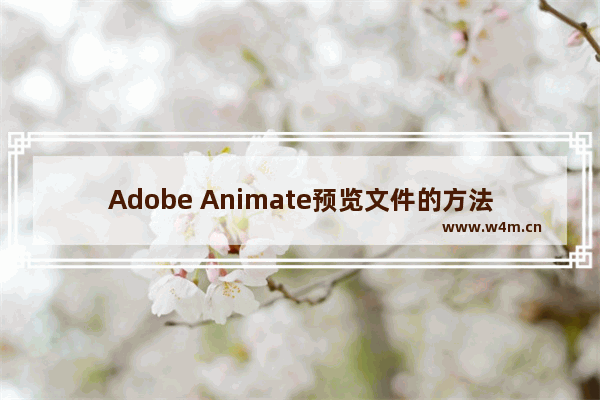 Adobe Animate预览文件的方法