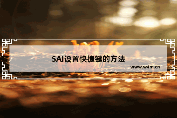 SAI设置快捷键的方法