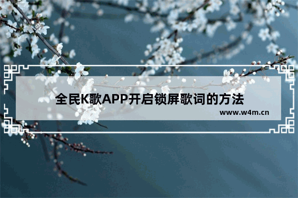 全民K歌APP开启锁屏歌词的方法