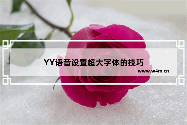 YY语音设置超大字体的技巧