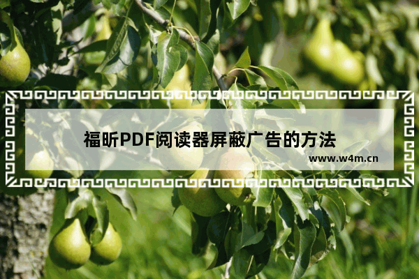 福昕PDF阅读器屏蔽广告的方法