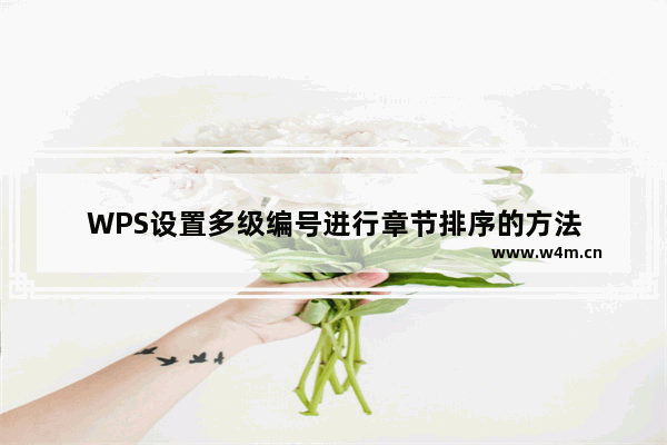 WPS设置多级编号进行章节排序的方法