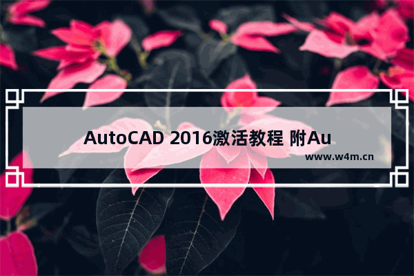 AutoCAD 2016激活教程 附AutoCAD2016序列号