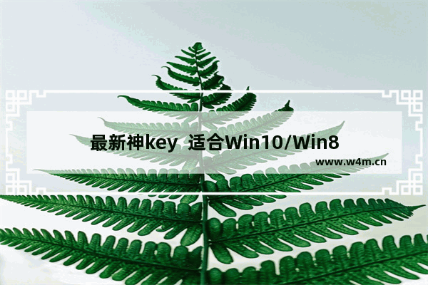 最新神key  适合Win10/Win8/Win7/各版本