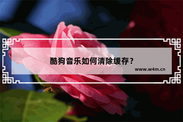 酷狗音乐如何清除缓存？