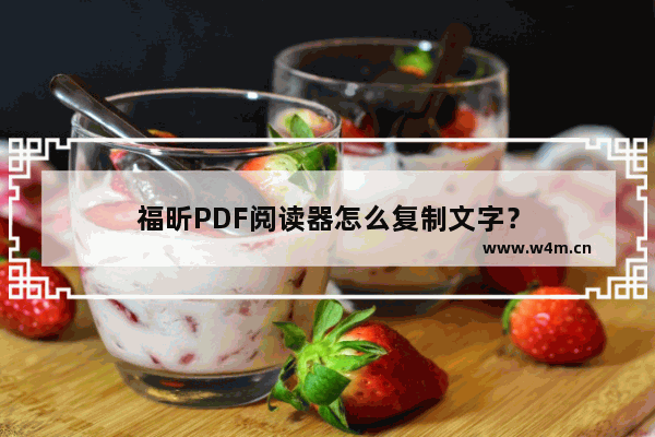 福昕PDF阅读器怎么复制文字？