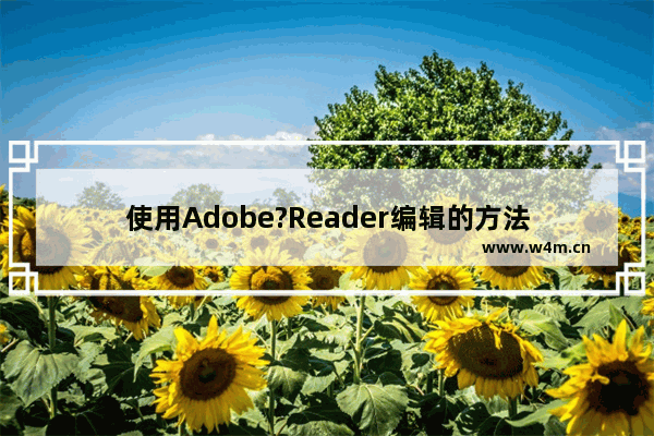 使用Adobe?Reader编辑的方法