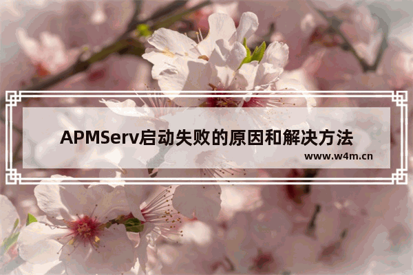 APMServ启动失败的原因和解决方法