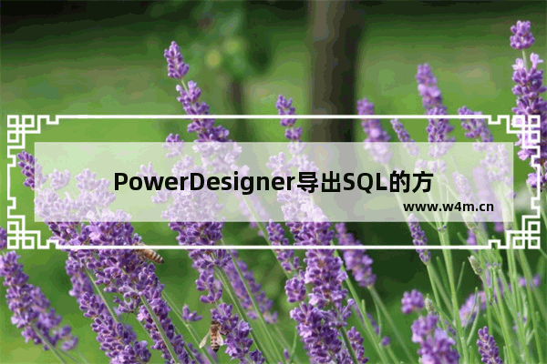 PowerDesigner导出SQL的方法