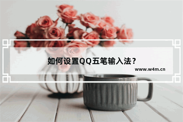 如何设置QQ五笔输入法？