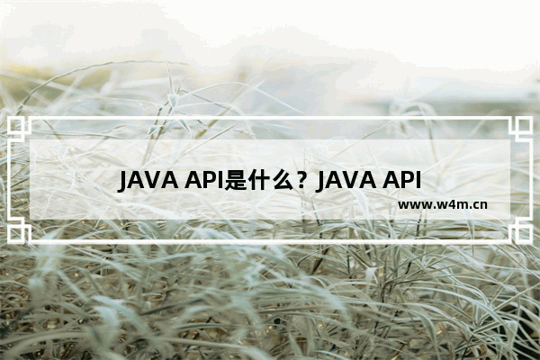 JAVA API是什么？JAVA API该如何使用？