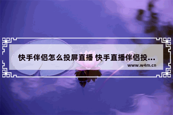 快手伴侣怎么投屏直播 快手直播伴侣投屏电脑教程