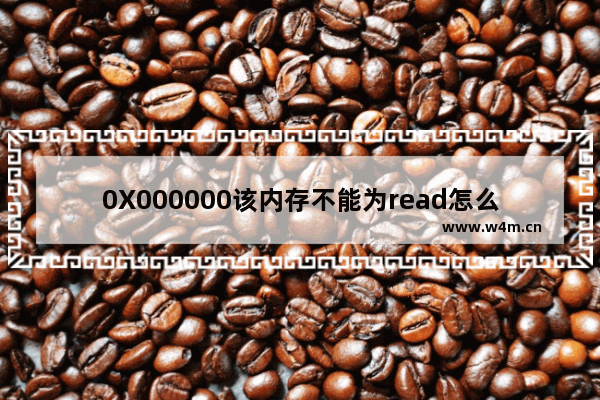 0X000000该内存不能为read怎么解决