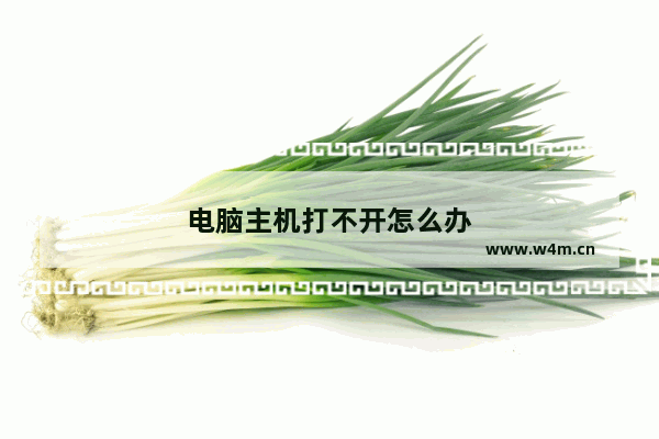 电脑主机打不开怎么办