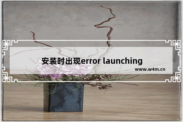 安装时出现error launching installer怎么解决