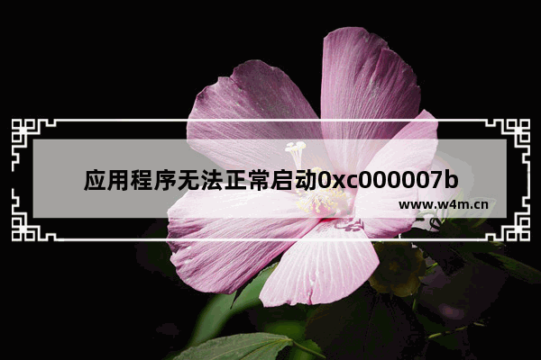 应用程序无法正常启动0xc000007b解决方法