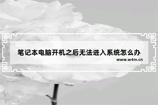 笔记本电脑开机之后无法进入系统怎么办