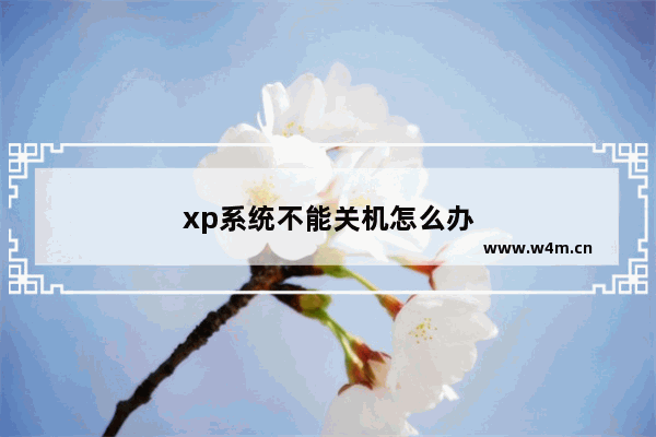 xp系统不能关机怎么办