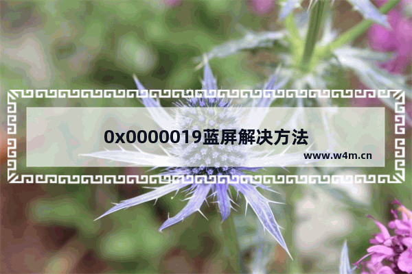 0x0000019蓝屏解决方法