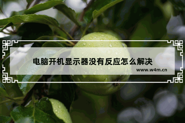 电脑开机显示器没有反应怎么解决