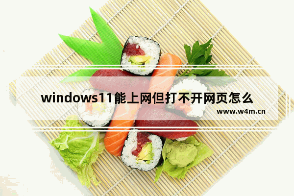 windows11能上网但打不开网页怎么办 windows11能上网但打不开网页解决方法