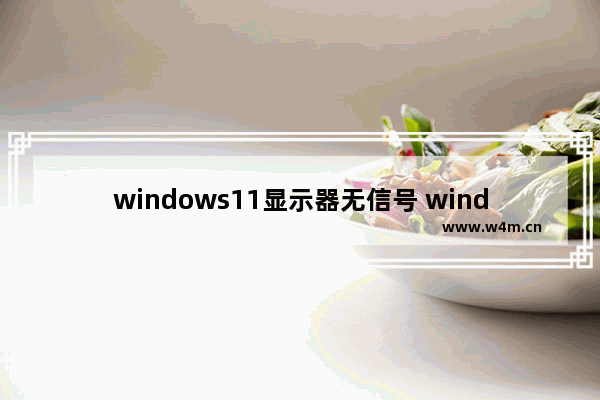 windows11显示器无信号 windows11电脑显示屏显示无信号