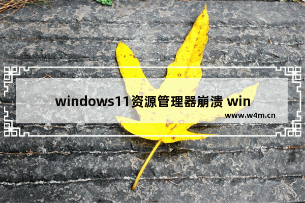 windows11资源管理器崩溃 window11文件资源管理器总是崩溃怎么办